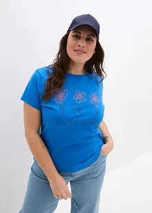 Basic T-shirt met print (set van 2), bonprix