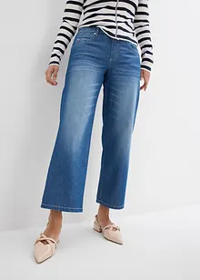 Straight jeans mid waist, low stretch cropped, bonprix