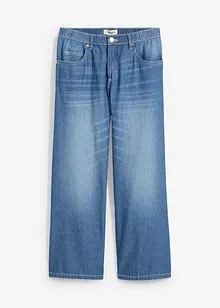 Straight jeans mid waist, low stretch cropped, bonprix