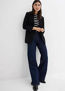 Wide leg jeans, high waist, low stretch, bonprix
