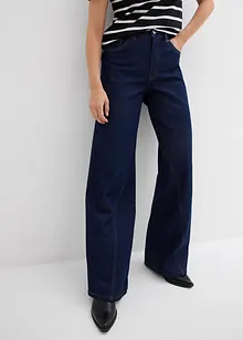 Wide leg jeans, high waist, low stretch, bonprix