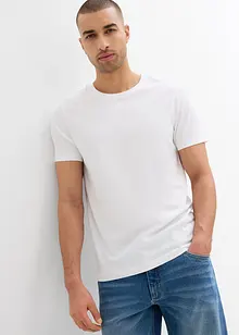 T-shirt van biologisch katoen, slim fit (set van 2), bonprix