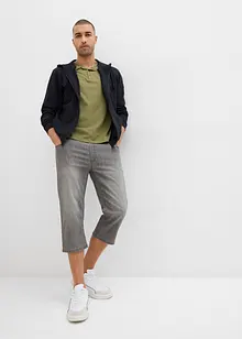 3/4 instap stretch jeans, straight,regular fit ( set van 2), bonprix