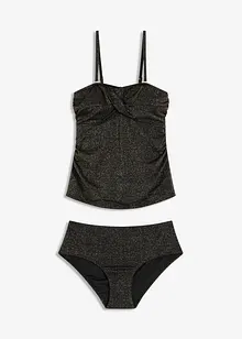 Tankini (2-dlg. set) met gouddraad, bonprix