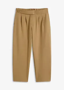 Jersey broek met bandplooien, bonprix