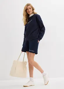 Sweat short met borduursel, bonprix