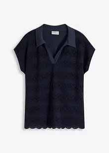 Poloshirt met kant, bonprix