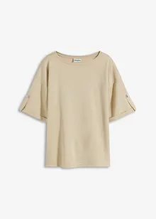 Shirt met viscose en glanzende print, bonprix