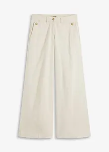 Wide leg broek met stretch, bonprix
