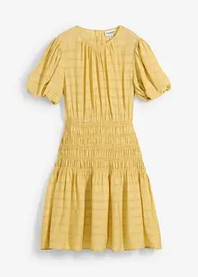 Mini jurk met gesmokt inzetstuk, bonprix