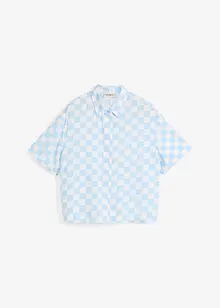 Geruite blouse met korte mouwen, bonprix