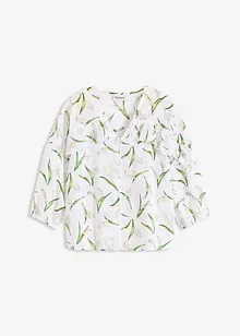 Gedessineerde blouse met volants, bonprix