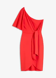 One-shoulder jurk met plooien, bonprix