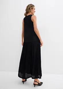 Maxi jurk met materiaalmix, bonprix