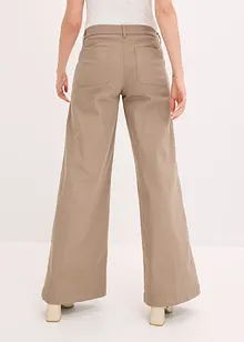 Wide leg broek met stretch, bonprix