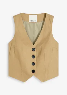 Gilet met linnen, bonprix