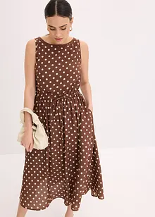 Midi jurk met bindceintuur, bonprix