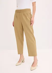 Jersey broek met bandplooien, bonprix