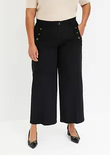 Twill broek met sierknopen, bonprix