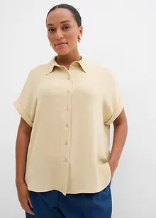 Oversized blouse van gestructureerde crêpe, bonprix