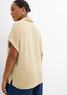 Oversized blouse van gestructureerde crêpe, bonprix