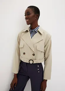 Trenchcoat met afneembare mouwen, bonprix