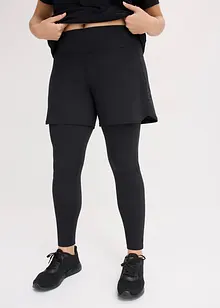 Sportlegging met korte broek en mesh zakje voor gsm, bonprix