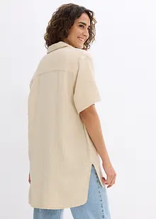 Lange mousseline overhemdblouse, bonprix