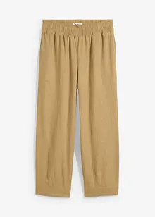 Slip-on broek met linnen, 7/8 lengte, bonprix