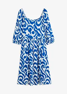 Jersey jurk met pofmouwen van zachte viscosemix, bonprix