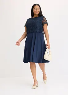 Midi jurk met kant, bonprix