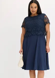 Midi jurk met kant, bonprix