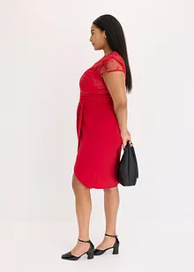 Mini jurk met kant, bonprix