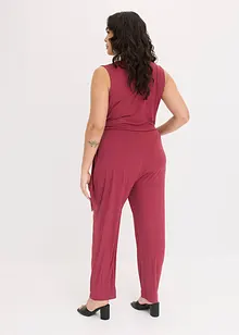 Jersey jumpsuit met knoopdetail, bonprix