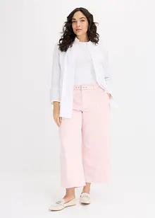 Stretch twill broek met riem, bonprix