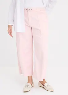 Stretch twill broek met riem, bonprix
