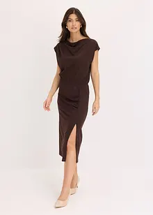 Asymmetrische jersey jurk met rimpels, bonprix