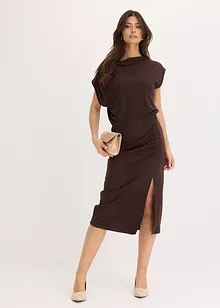 Asymmetrische jersey jurk met rimpels, bonprix
