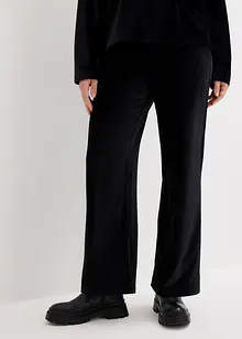 Wijde broek van jersey-corduroy met comfortband, bonprix