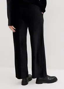 Wijde broek van jersey-corduroy met comfortband, bonprix