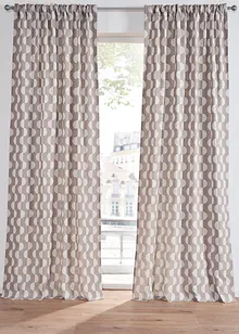 Gordijn van bioloigisch katoen met een grafisch motief (1 stuk), bonprix