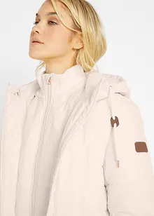 Lange gewatteerde jas in layerlook, bonprix