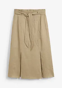 Rok en riem (2-dlg. set) van puur linnen, bonprix