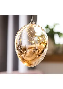 LED ornament ei met veren, bonprix