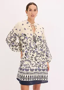 Korte boho jurk in linnenlook, bonprix