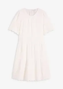 Mousseline jurk met broderie anglaise, bonprix