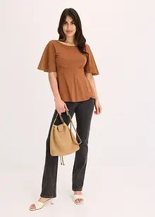 Shirt met kanten mouwen, bonprix