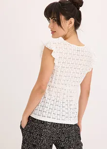Shirt met broderie anglaise, bonprix