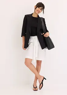 Twill short met ceintuur, bonprix