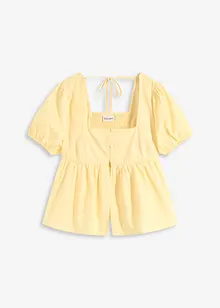 Blouse met pofmouwen en knopen, bonprix